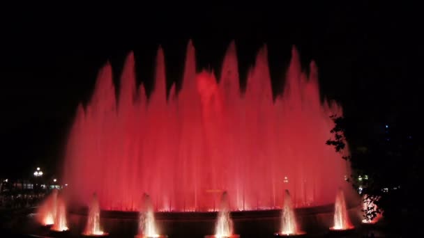 Singing fountains, Barcelona — Stock Video