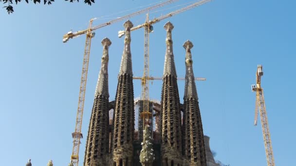 Sagrada família, Barcelona, Espanha — Vídeo de Stock