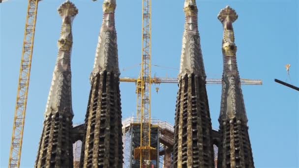 Sagrada Familia, Barcelona, Spanyolország — Stock videók