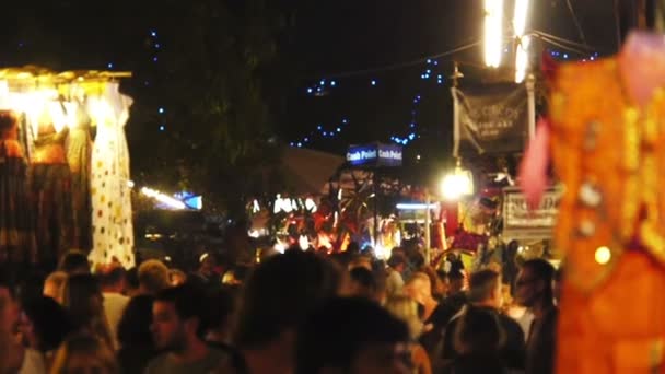 Goa Índia mercado noturno — Vídeo de Stock