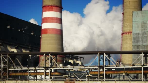 Centrais eléctricas de combustão de carvão — Vídeo de Stock