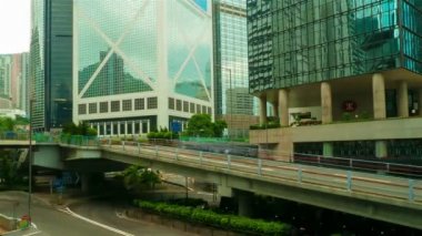Hong Kong 'da sokak trafiği, zaman ayarlı.