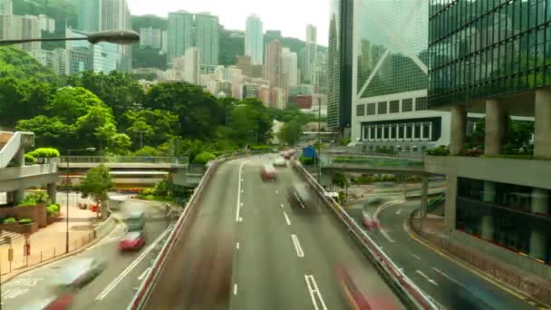 Gatutrafiken i Hongkong, timelapse — Stockvideo