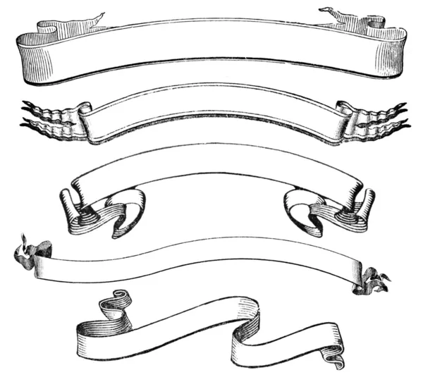 Винтажные баннеры — стоковое фото