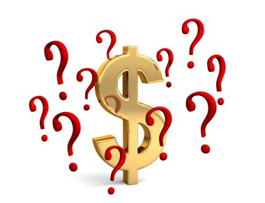 Dollar In Question clipart