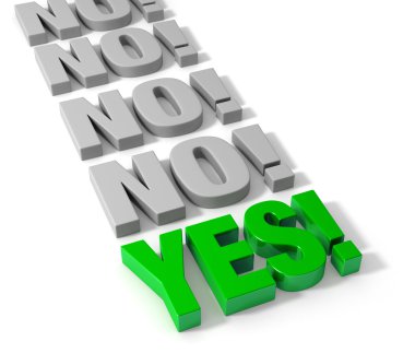 Yes Overcomes No clipart