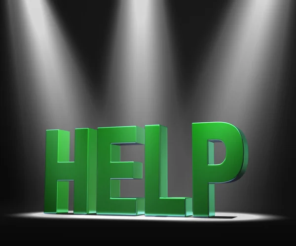 Met help — Stockfoto