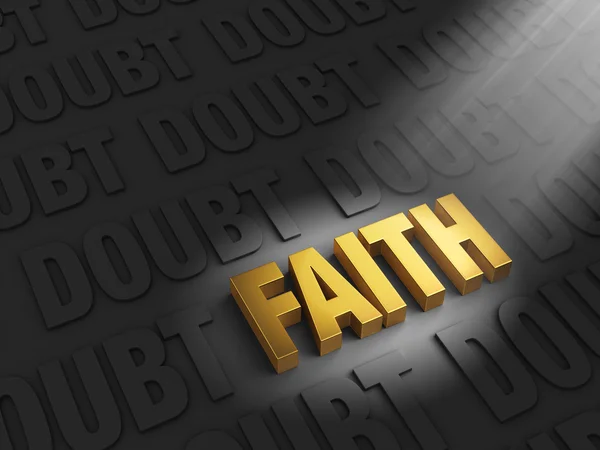 믿음과 의심 사이 — 스톡 사진