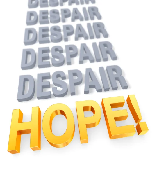 Concéntrate en la esperanza sobre la desesperación —  Fotos de Stock