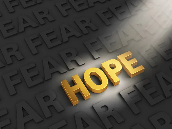 Hope Outshines Fear — Stock Photo, Image