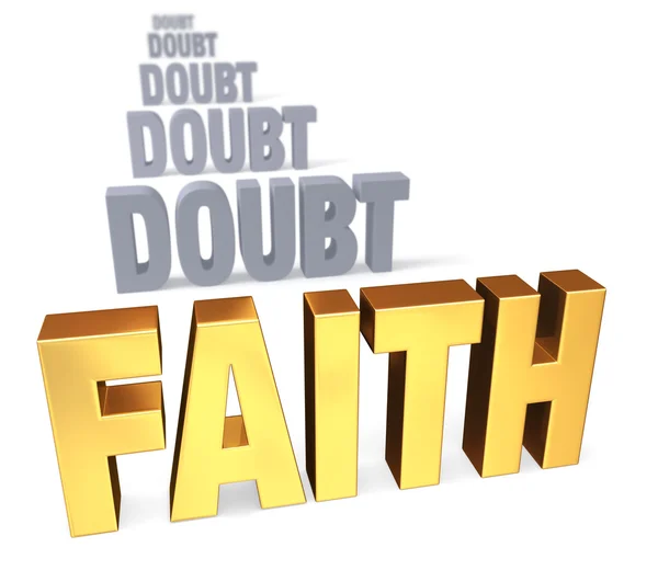 Focus On Faith Over Doubt — Stock Photo, Image