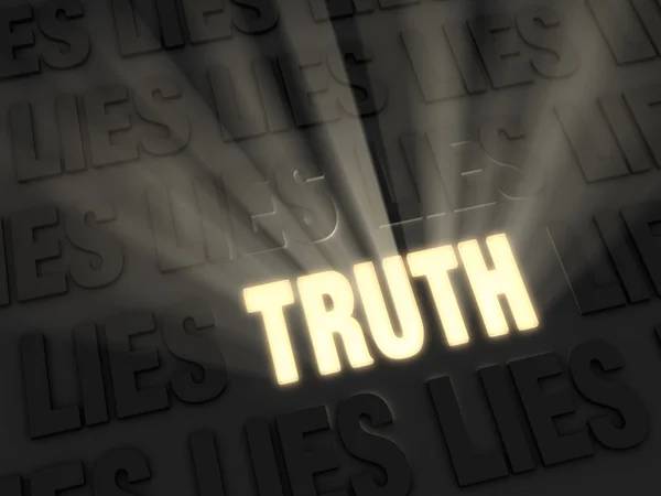 Правда затмевает ложь — стоковое фото