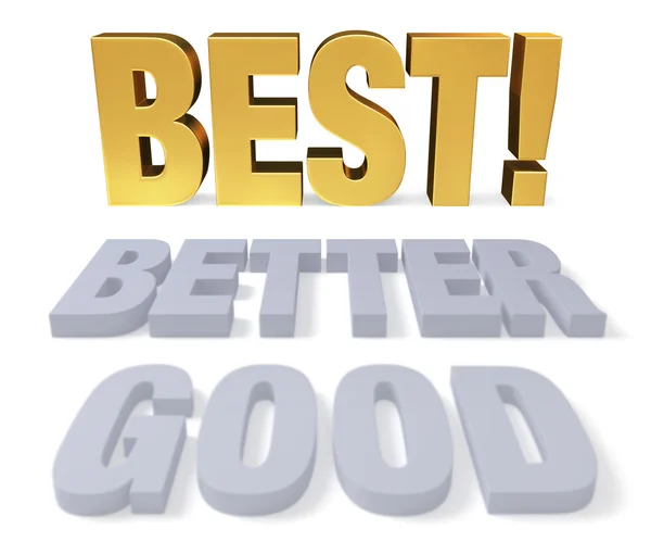 Good, Better, Best! — Stock Photo, Image