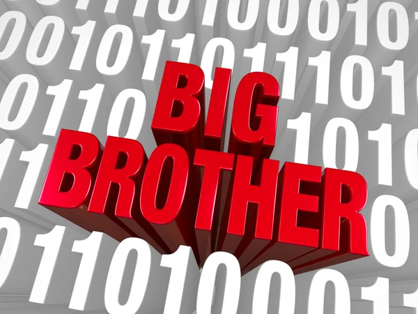 Big Brother Emerges From Computer Code — Stock Photo, Image