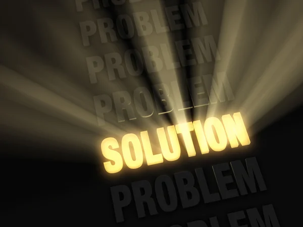 Bright Solution in a Row of Problems — Stock Photo, Image