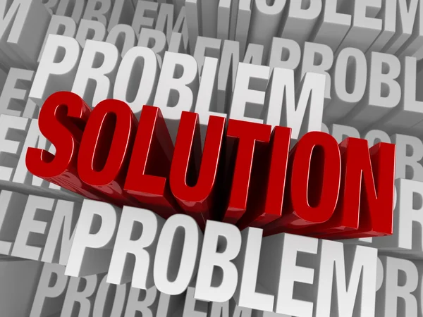 Omgivet av problem, framgår en lösning — Stockfoto