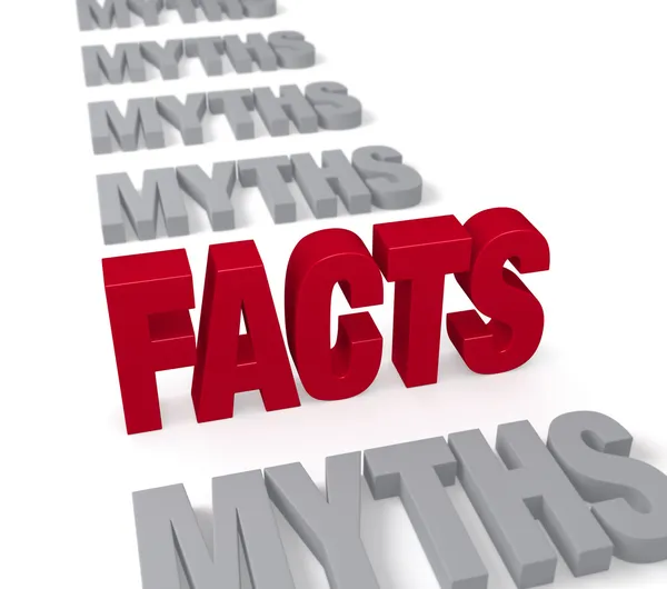 Facts Stand Up To Myths — Stock Photo, Image