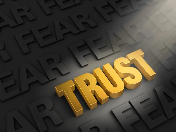 Spotlight On Trust Not Fear — Stock Photo, Image