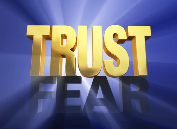 Confiança triunfa sobre o medo — Fotografia de Stock