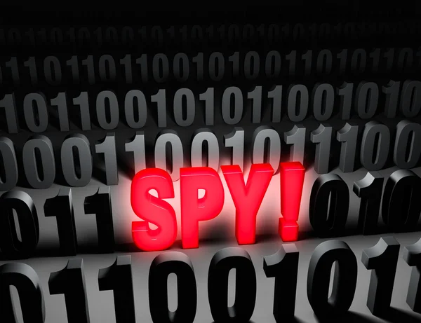 Fräck cyper spy! — Stockfoto