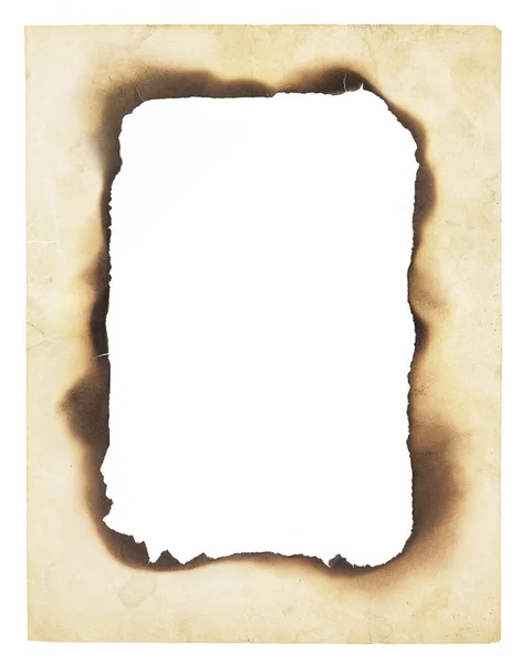 Cadre en papier de bordures brûlées — Photo