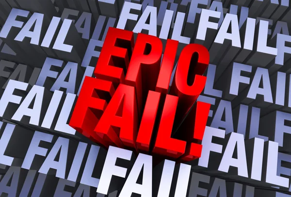 Un fallimento epico — Foto Stock