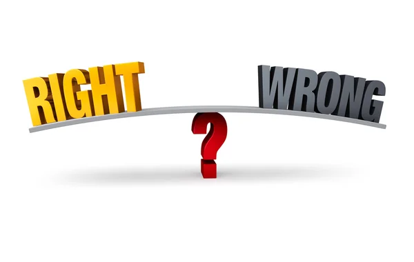 Choosing Between Right or Wrong — Stock Photo, Image