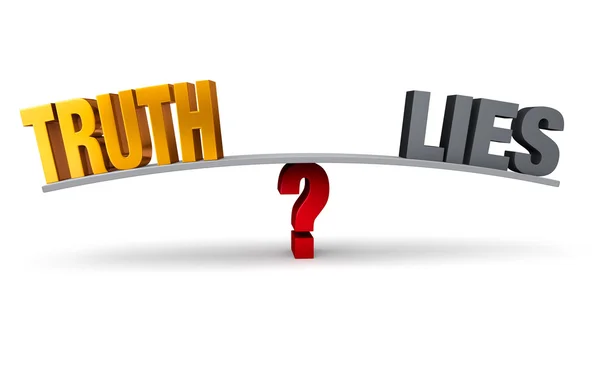 Wybór między prawdy i kłamstwa — Zdjęcie stockowe