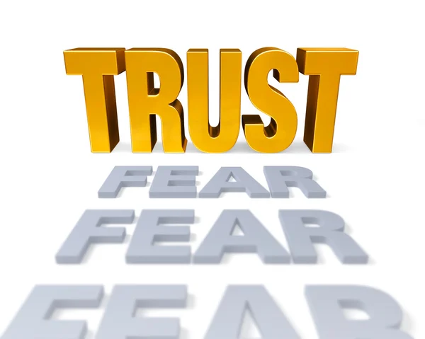 Trust Replaces Fear — Stock Photo, Image