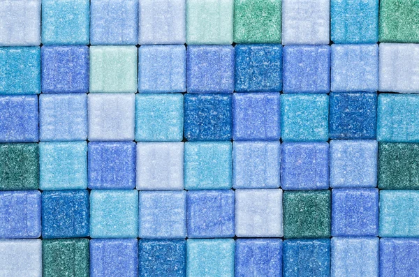 Blauwe en groene mozaïektegels — Stockfoto
