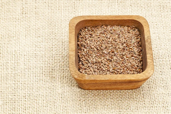 Brown flax seeds — Stock Photo, Image
