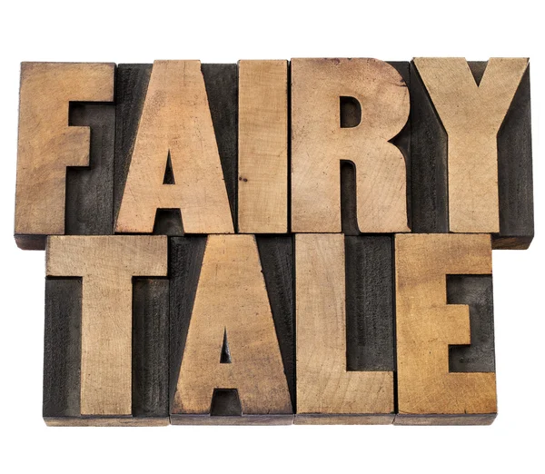 Fairy tale in wood type — Stock Photo, Image