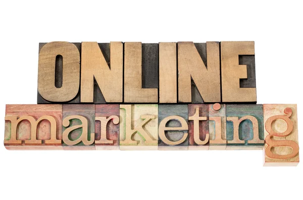 Online marketing típusú fa — Stock Fotó