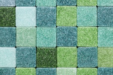 Green glass tiles