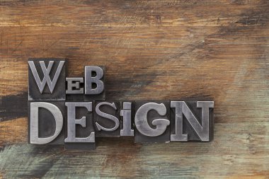 Web design in metal type blocks