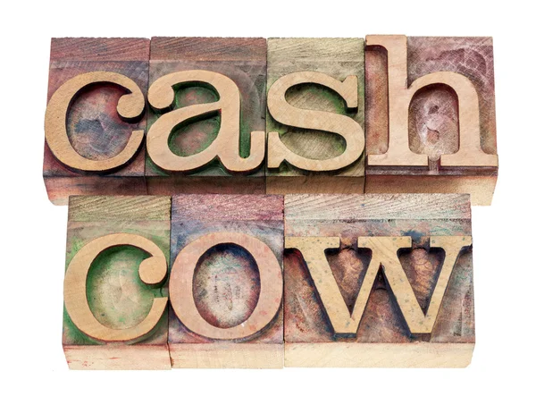 Cash Cow in Holzart — Stockfoto