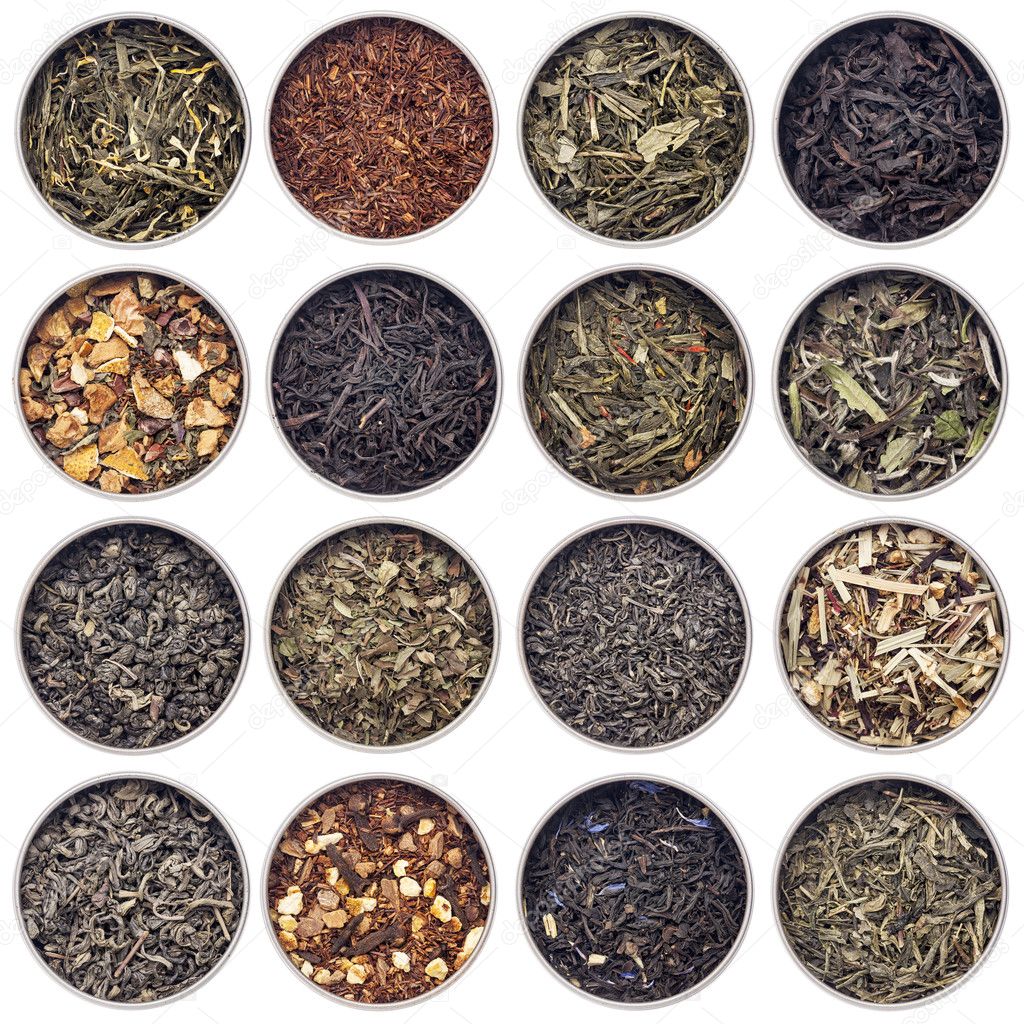 Green, white, black and herbal tea