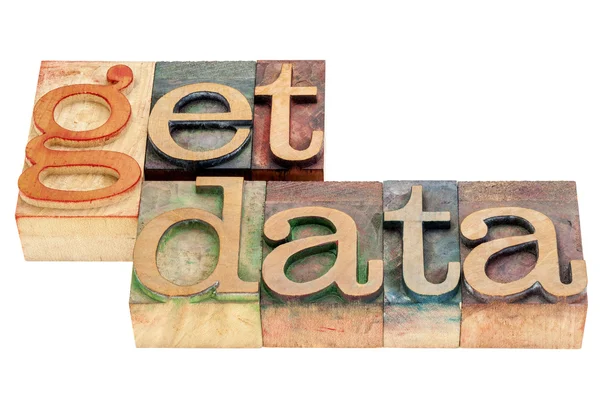 Get data in wod type — Stock Photo, Image