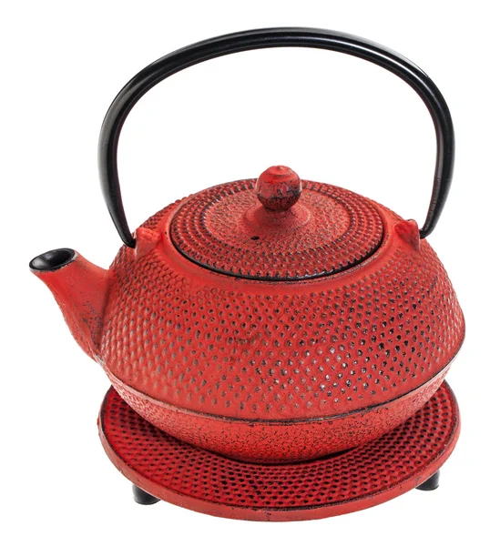 Red tetsubin teapot — Stock Photo, Image