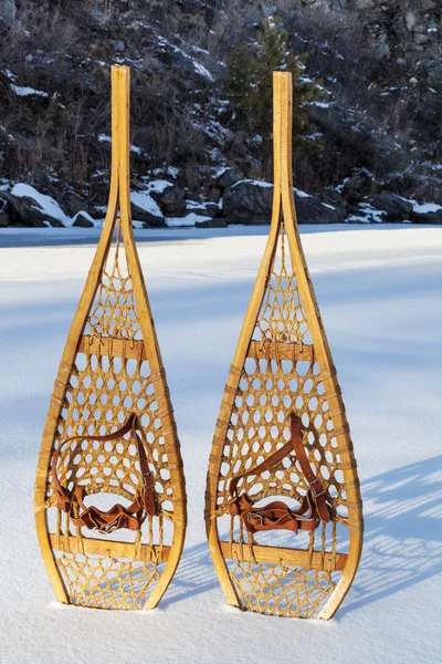 Vintage Huron snowshoes — Stock Photo, Image