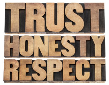 güven, dürüstlük, saygı