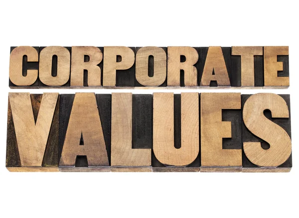 A fa típusú vállalati értékek — Stock Fotó