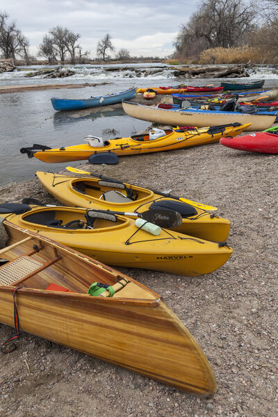 Kayaks and canoes