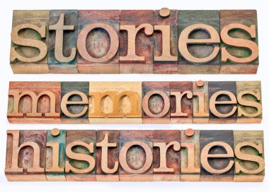 stories, memories, histories clipart