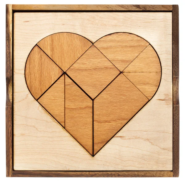 Heart tangram — Stock Photo, Image