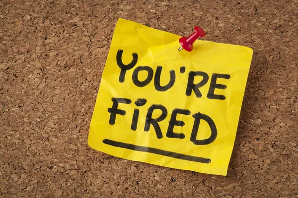 You are fired note — Stock Photo, Image