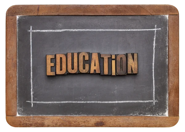 Education word in wood type — Stock Photo, Image
