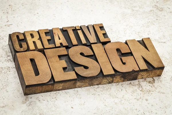 Design creativo nel tipo di legno — Foto Stock