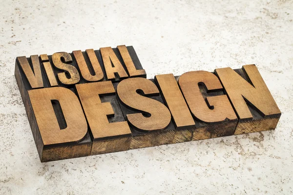 Visual design in wood type — Stock Photo, Image