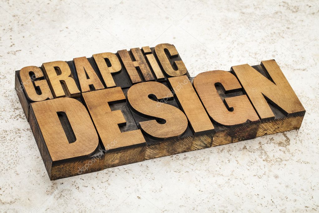 graphic design in wood type